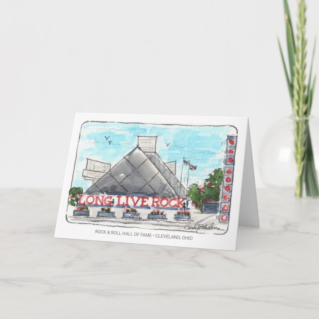 Cartão Rock & Roll Hall of Fame Folded Notecard (Frente)