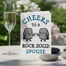 Cartão Rock Solid Funny Wife Husband Happy Birthday