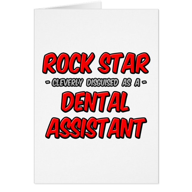 Cartão Rock Star... Assistente dentário (Frente)