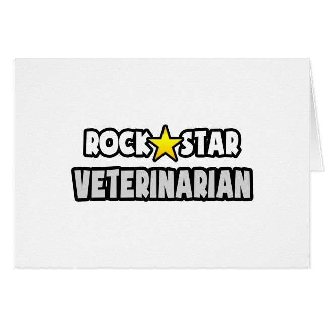 Cartão Rock Star Veterinarian (Frente Horizontal)