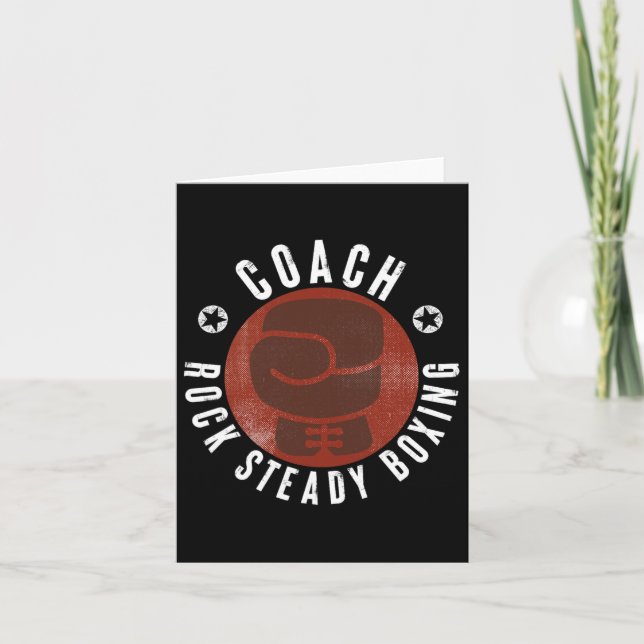Cartão Rock Steady Boxing Coach (Frente)
