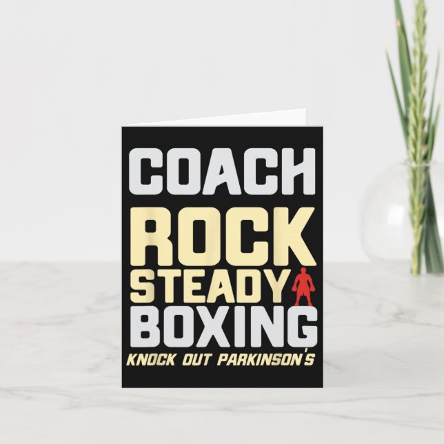 Cartão Rock Steady Boxing Coach Beat Parkinson (Frente)