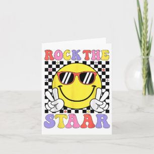 Cartão Rock The Staar Test Day Motivational Teacher Testi