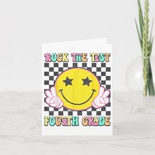 Cartão Rock The Test Day 4th Grade Professora Do 4º Grau