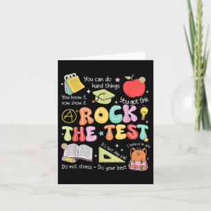 Cartão Rock The Test Day Staar Testing Professor Moti