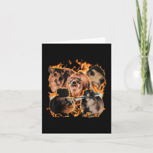 Cartão Rock Unhinging Hyrax Awawa Animal Humor Retro Men 