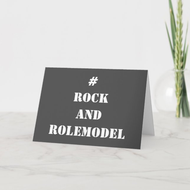 Cartão #RockandRolemodel - White Editable. (Frente)