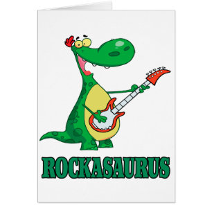Cartão rockasaurus rock n roll dino dinossaur.ai