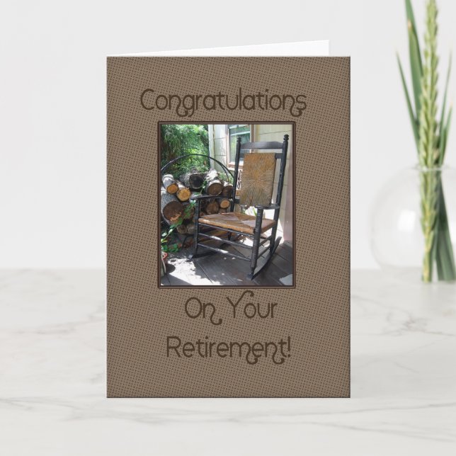 Cartão Rocker de aposentadoria (Frente)