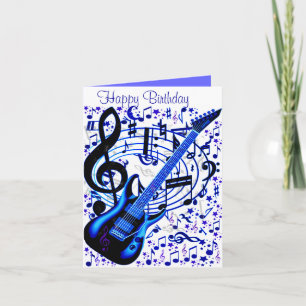 Cartão Rocker de violão_