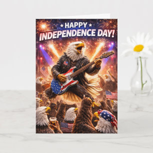 Cartão Rockstar American Eagle feliz Dia da Independência