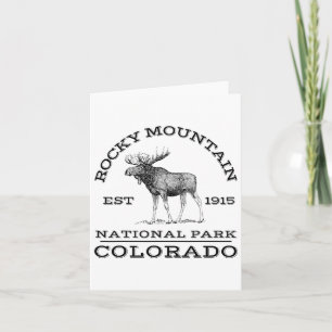 Cartão Rocky Mountain National Park Colorado Moose Hike O