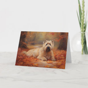 Cartão Rodas Terrier no outono Folhas caem inspiração