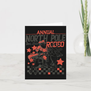 Cartão Rodeio Anual do Norte de Le Santa Ocidental Natal 