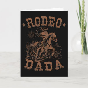 Cartão Rodeio Dada Ocidental Cowboy Família Correspondent