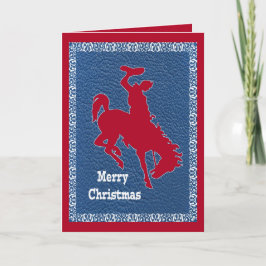 Cartão Rodeo Bronc Rider Faux Leather