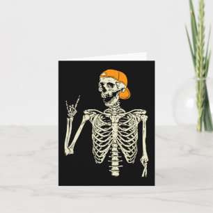 Cartão Roker Skeleton Boné Skater Legal Halloween Punk Ro