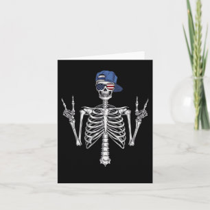 Cartão Roker Skeleton Boné Skater Legal Halloween Punk Ro