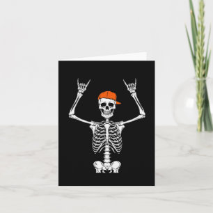 Cartão Roker Skeleton Boné Skater Legal Halloween Punk Ro