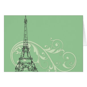 Cartão Rolamentos e Torre Eiffel