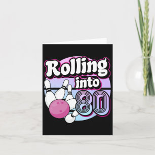 Cartão Rolando para 80 Boliche de aniversário