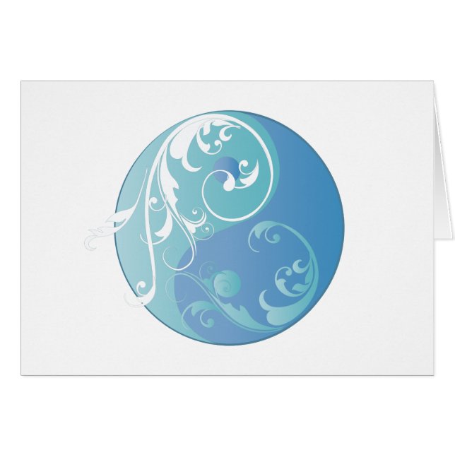 Cartão Rolando Yin & Yang (Terra azul) (Frente Horizontal)