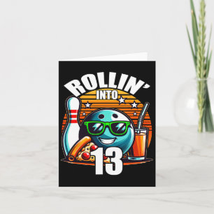 Cartão Rollin para 13 13 Boliche Birthda