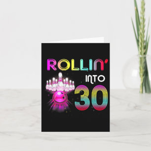 Cartão Rollin para 30 30 de Festa de aniversário Birthda