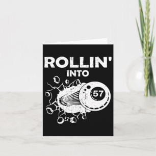 Cartão Rollin para 57 Bilhar 57º Aniversário