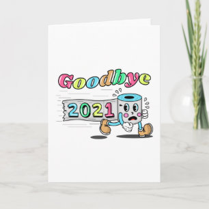Cartão Rolo de papel higiênico Adeus 2021