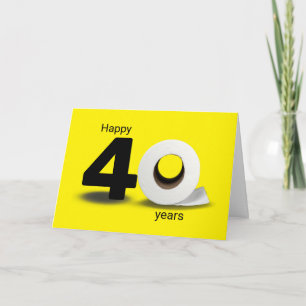 Cartão Rolo de Papel Higiênico de 40 Anos