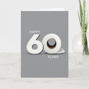 Cartão Rolo de Papel Higiênico para 60º Aniversário