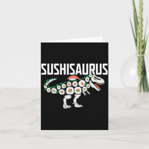 Cartão Rolo de Sushi Dinossauro T-rex Comida Japonesa Sus