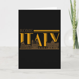 Cartão Roma Itália Vintage Retro Férias Italianas Gif