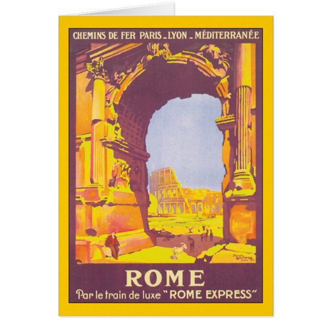 Cartão Roma par le trem deluxe "Roma Express" (Frente)