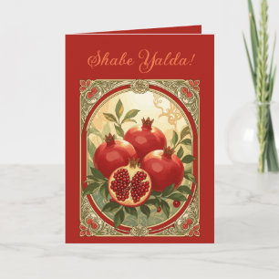 Cartão Romã Yalda Noite Chelle Frutas