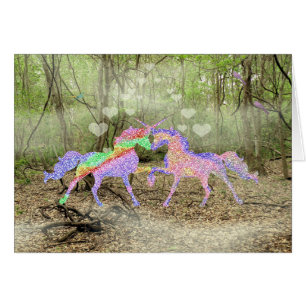 Cartão Romance com Floresta Mágica