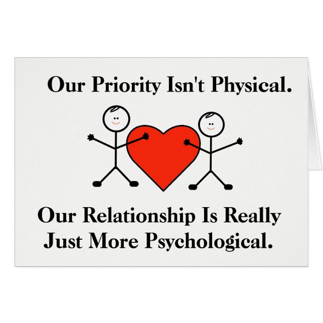 Cartão Romance de Gay Engraçado Psicológico (Frente Horizontal)