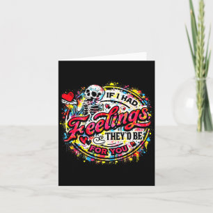 Cartão Romance engraçado de esqueleto no Dia dos Namorado