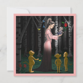 Cartão Romance na floresta de contos de fadas