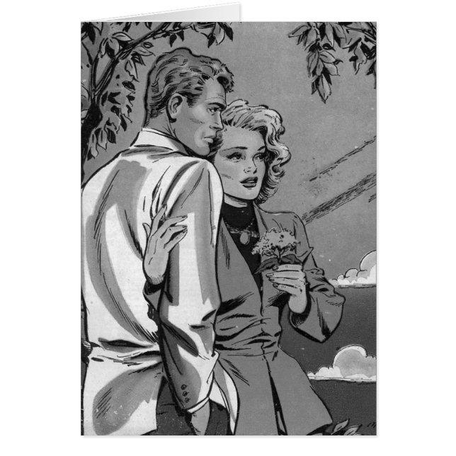 Cartão Romance nostálgico (Frente)