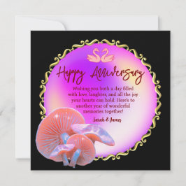 Cartão Românico Swan Pastel Feliz Aniversário Dourado