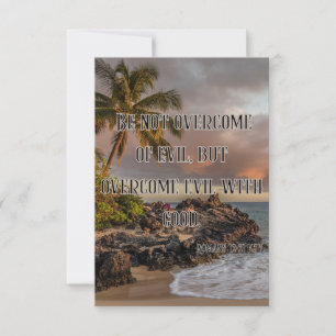 Cartão Romanos 12:21 Bíblia KJV Verse Pic Greeting