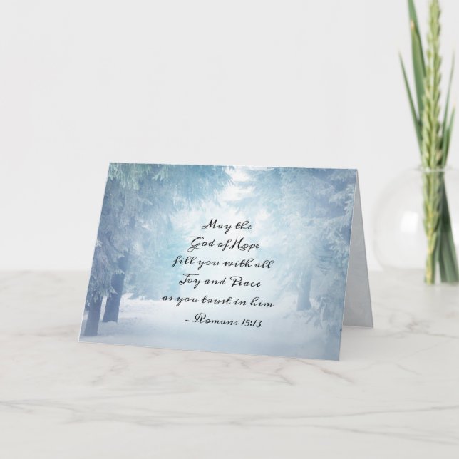 Cartão Romanos 15:13 O Deus da Esperança (Frente)