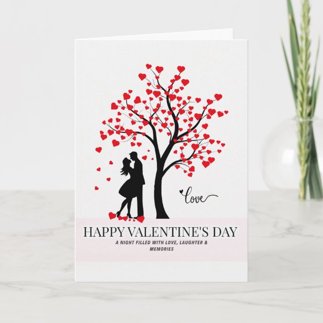 Cartão Romantic Hearts Greeting Card (Frente)