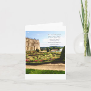Cartão Romantic quote with Versailles Garden Card