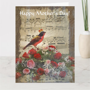 Cartão Romantic vintage collage mothers day