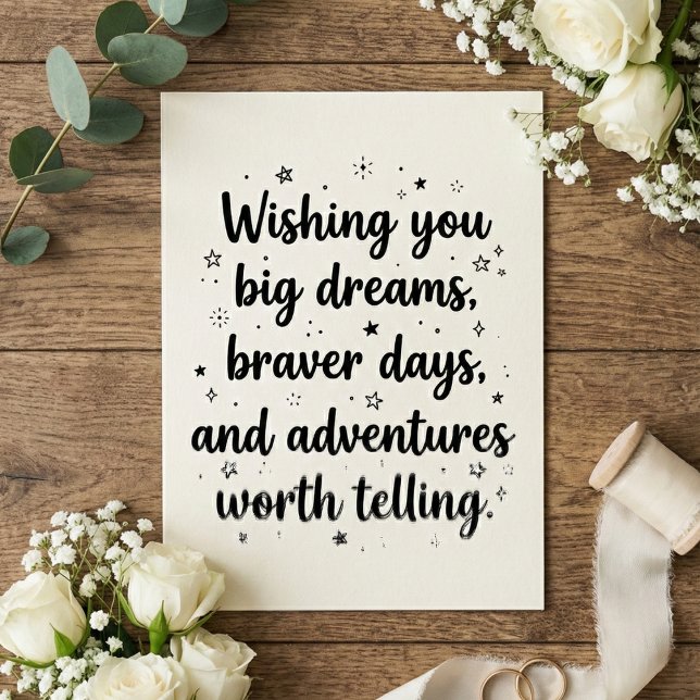 Cartão Romantic Wedding Quote Newlywed Bride Groom (Criador carregado)