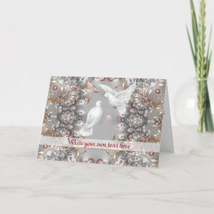 Cartão Romântica Doves apaixonados por casamento - Aniver