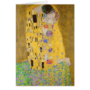 Cartão Romântico A Pintura De Beijo Gustav Klimt Restaur